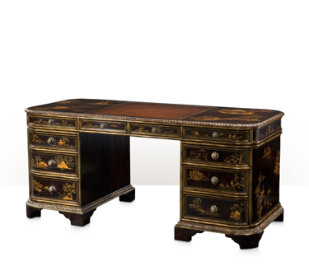 The Chinoiserie Library Pedestal Desk 7102-035 Montaage Inc. The Chinoiserie Library Pedestal Desk 7102-035 Montaage Inc.