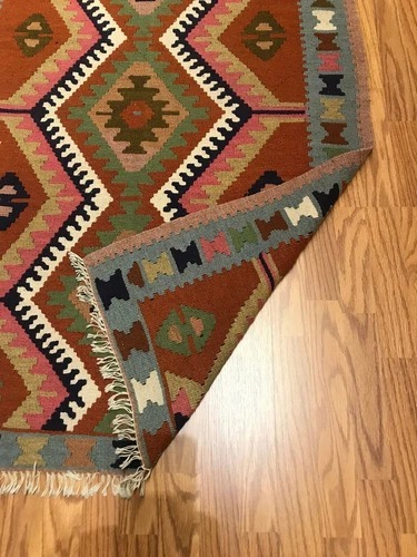 3.4 x 5.2 Kilim 100% Wool Hand Knotted Area Rug