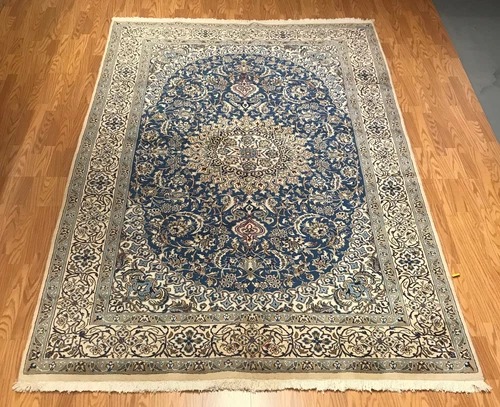 6 x 9 Vintage 100% Wool Hand Knotted Area Rug 11 Montaage Inc.