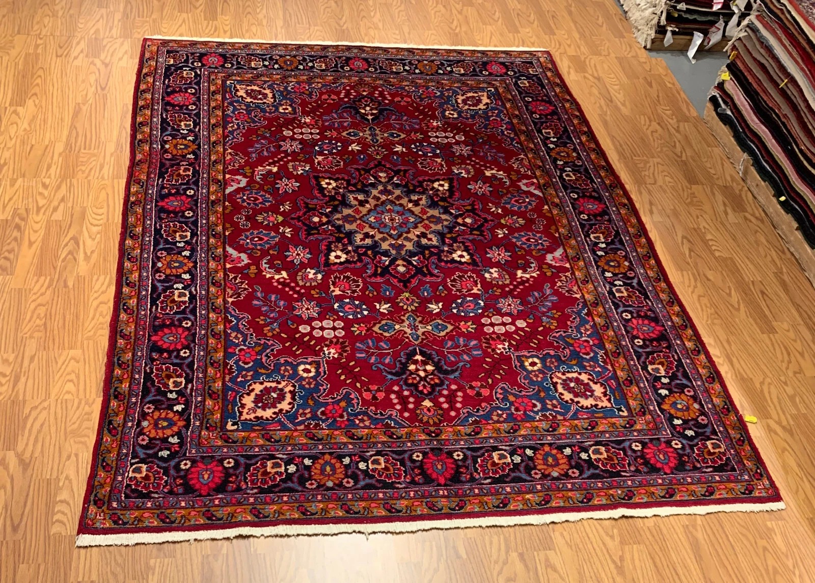 6.10 x 9.8 Persian Vintage Hand Knotted 100% Wool Vegetable Dye Area Rug