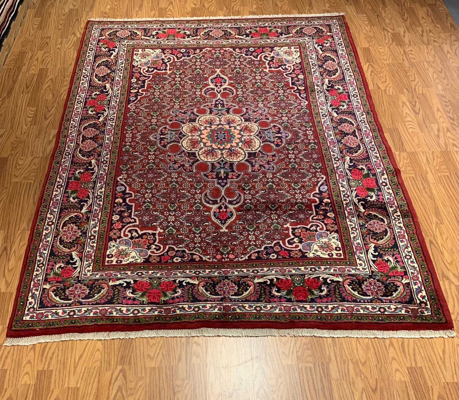 6.8 x 9.8 Vintage Hand Knotted 100% Wool Vegetable Dye Area Rug 13 Montaage Inc.