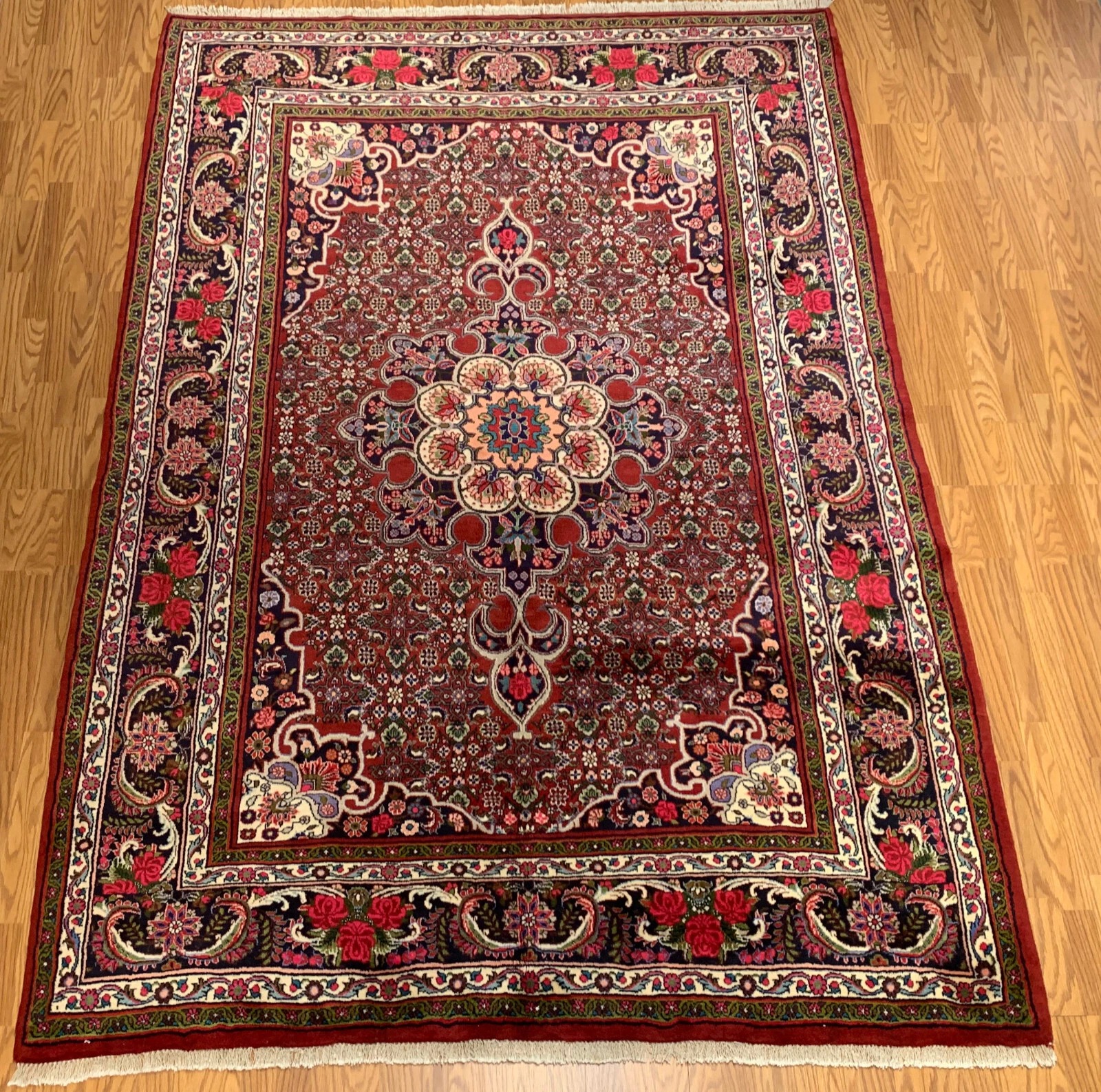 6.8 x 9.8 Persian Hand Knotted 100% Wool Vegetable Dye Area Rug