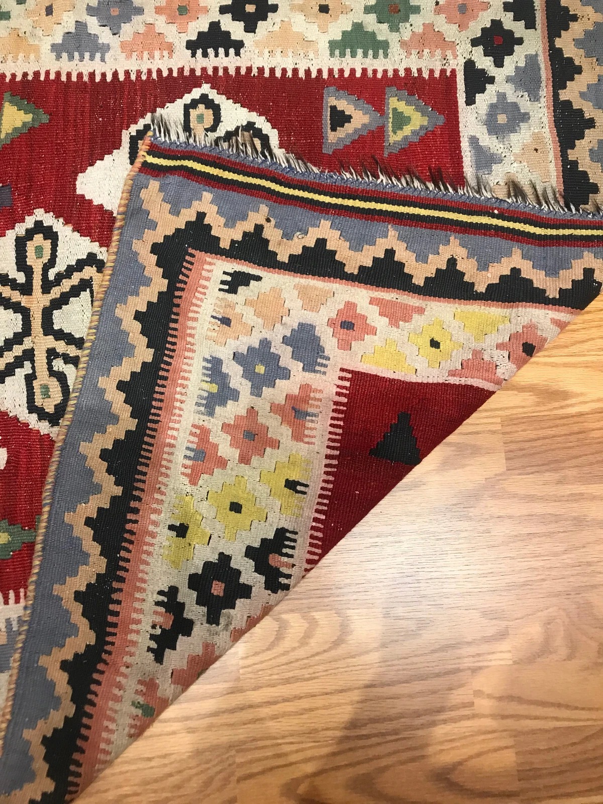 4.2 x 8.7 Vintage Hand Knotted 100% Wool Vegetable Dye Area Rug