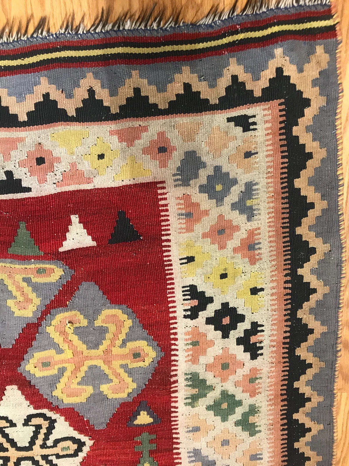 4.2 x 8.7 Vintage Hand Knotted 100% Wool Vegetable Dye Area Rug