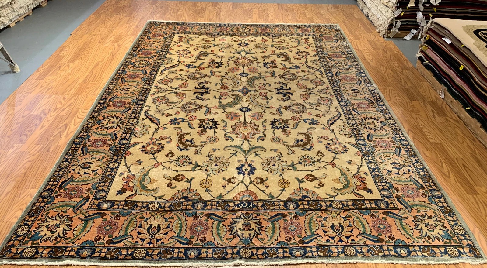 8 x 10 Antique Hand Knotted 100% Wool Area Rug