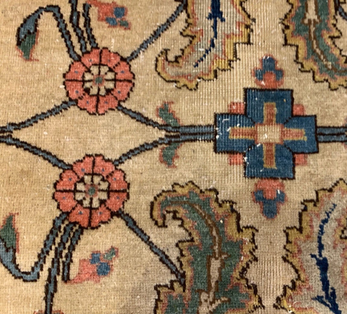 8 x 10 Antique Hand Knotted 100% Wool Area Rug