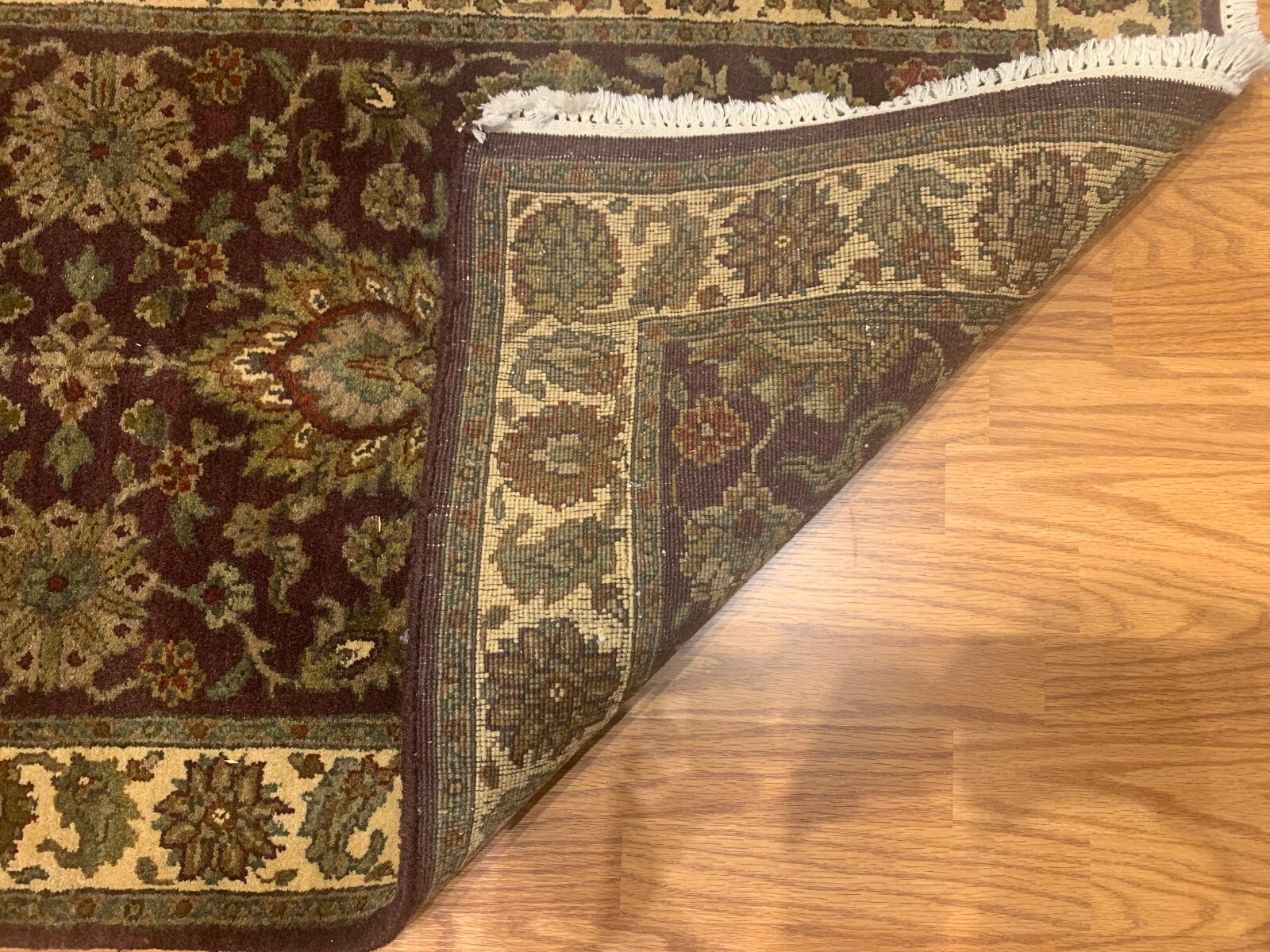 2.7 x 10 Runner Indo Agra Hand spawned 100% Wool Hand Knotted Vegetable Dye