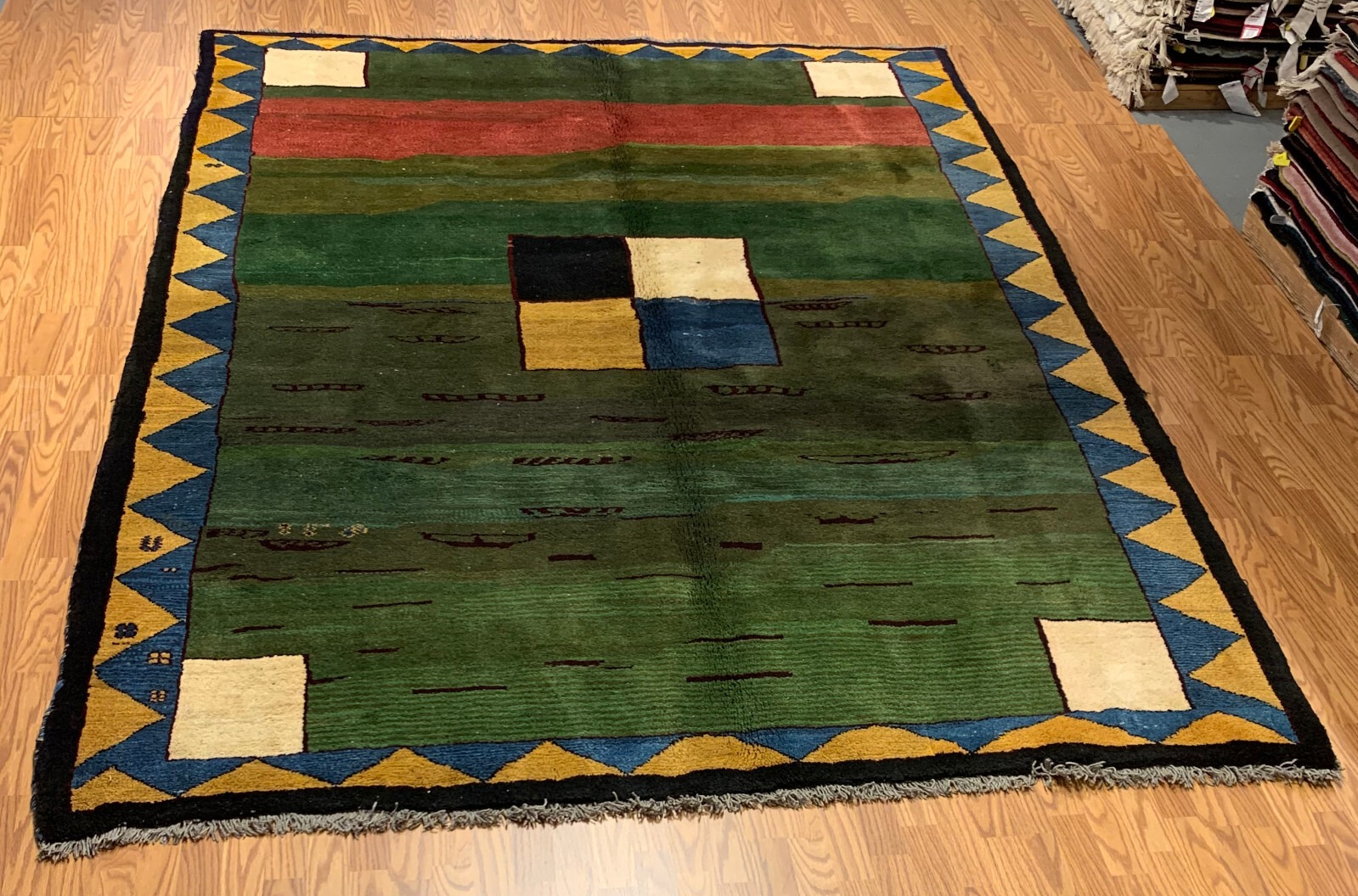 7.8 x 10.1 Vintage Hand Knotted 100% Wool Vegetable Dye Area Rug