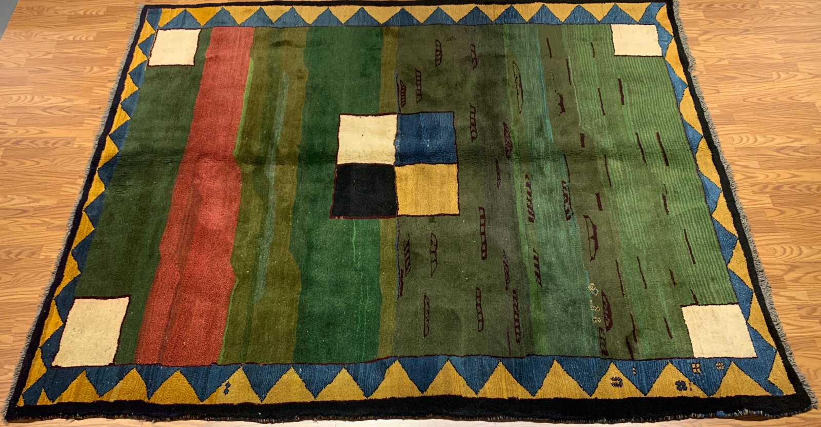 7.8 x 10.1 Vintage Hand Knotted 100% Wool Vegetable Dye Area Rug