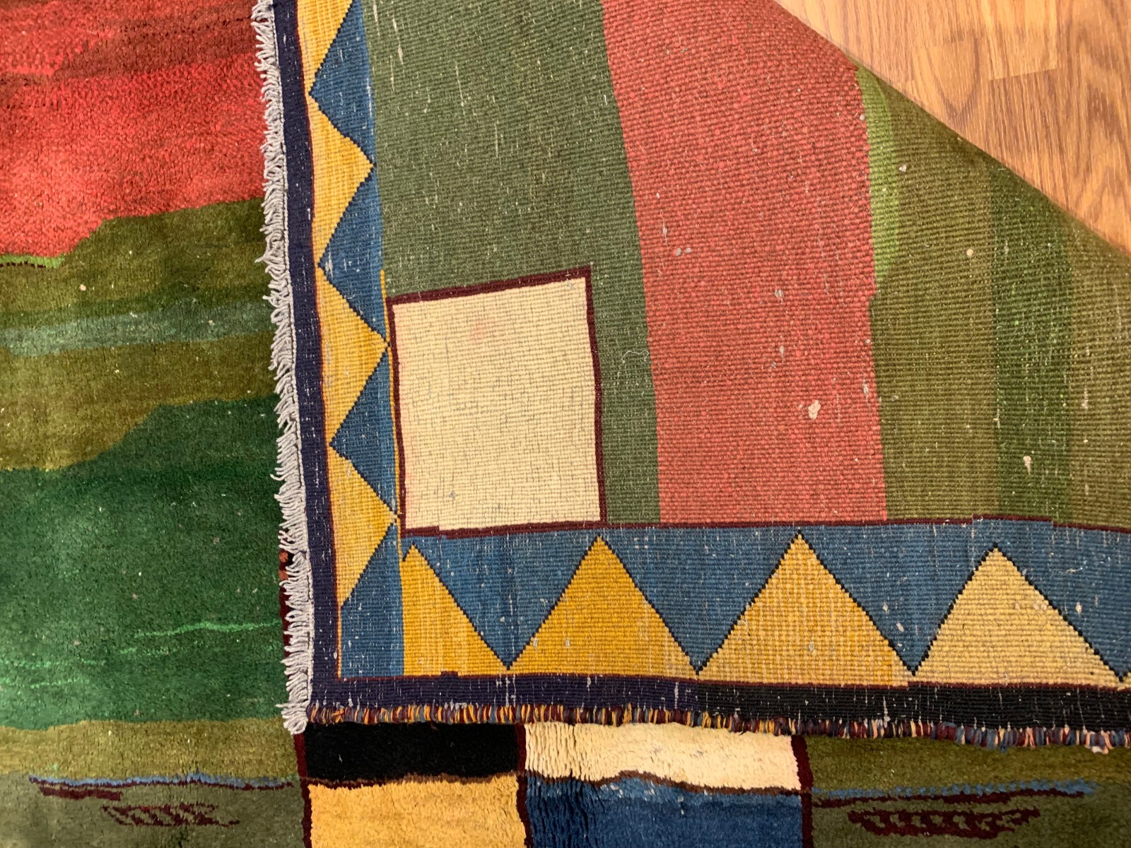 7.8 x 10.1 Vintage Hand Knotted 100% Wool Vegetable Dye Area Rug