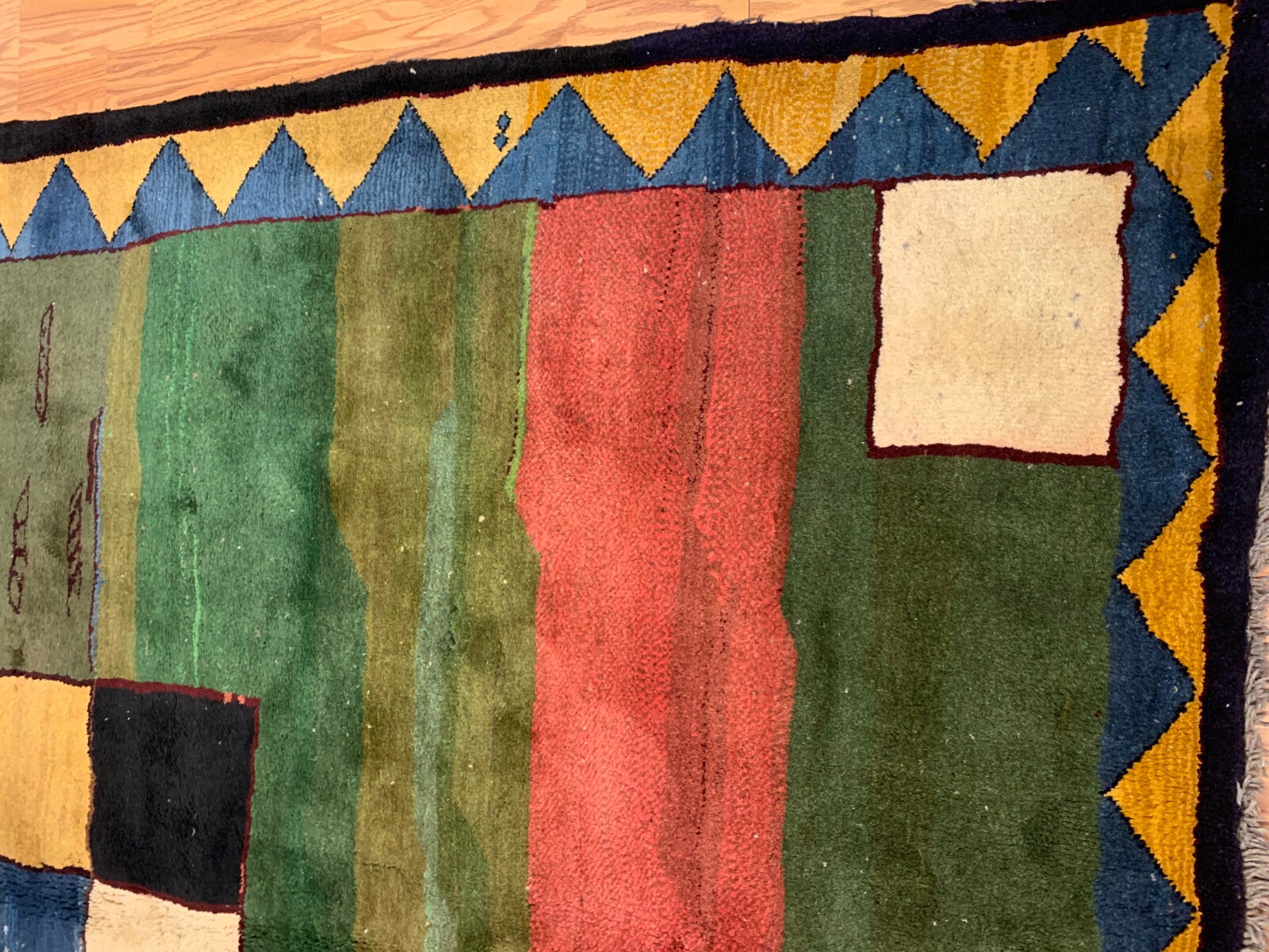 7.8 x 10.1 Vintage Hand Knotted 100% Wool Vegetable Dye Area Rug
