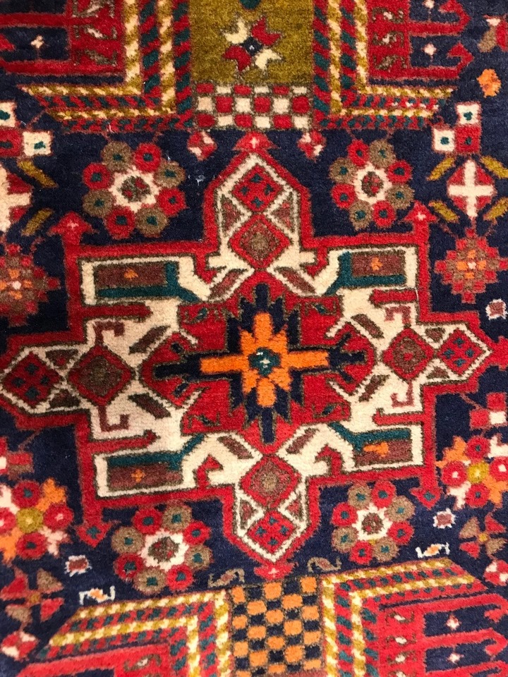 3.3 x 14.3 Runner Semi Antique Geometric Kazak Hand Knotted Wool