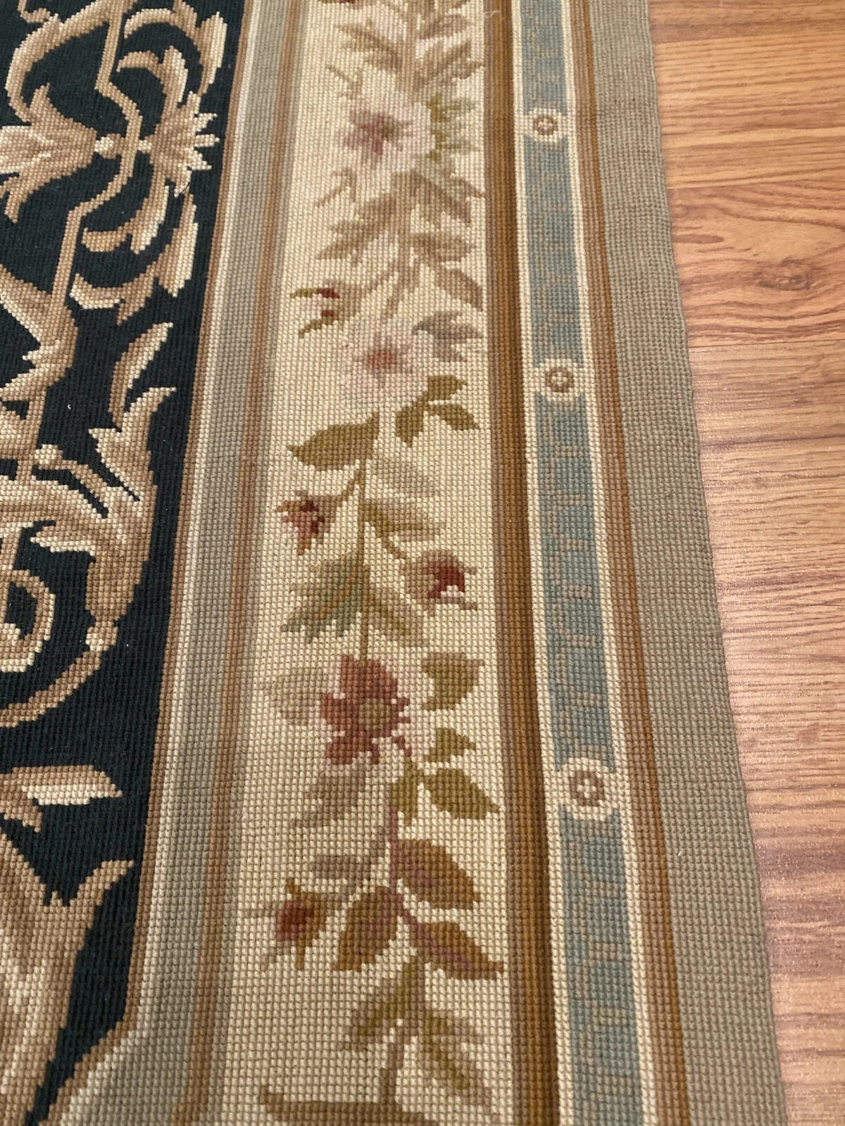 4x6 Hand woven French Needlepoint Portuguese Aubusson 100% wool Area rug