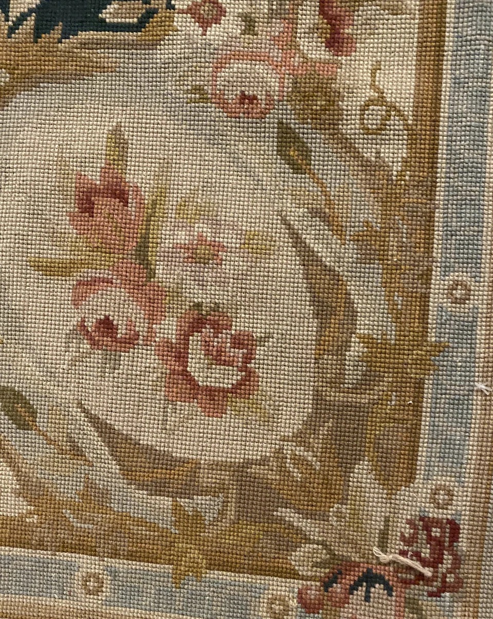 4x6 Hand woven French Needlepoint Portuguese Aubusson 100% wool Area rug