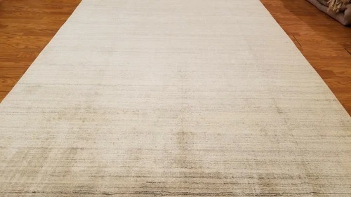 6 x 9 Gray & Black Modern Hand Knotted Wool Nepal rug