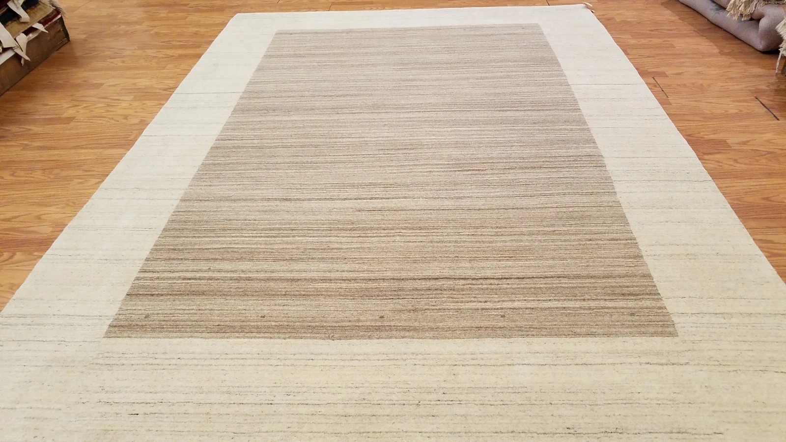 6 x 9 Brown Indo Nepal Modern Hand Knotted Wool Oriental Area Rug