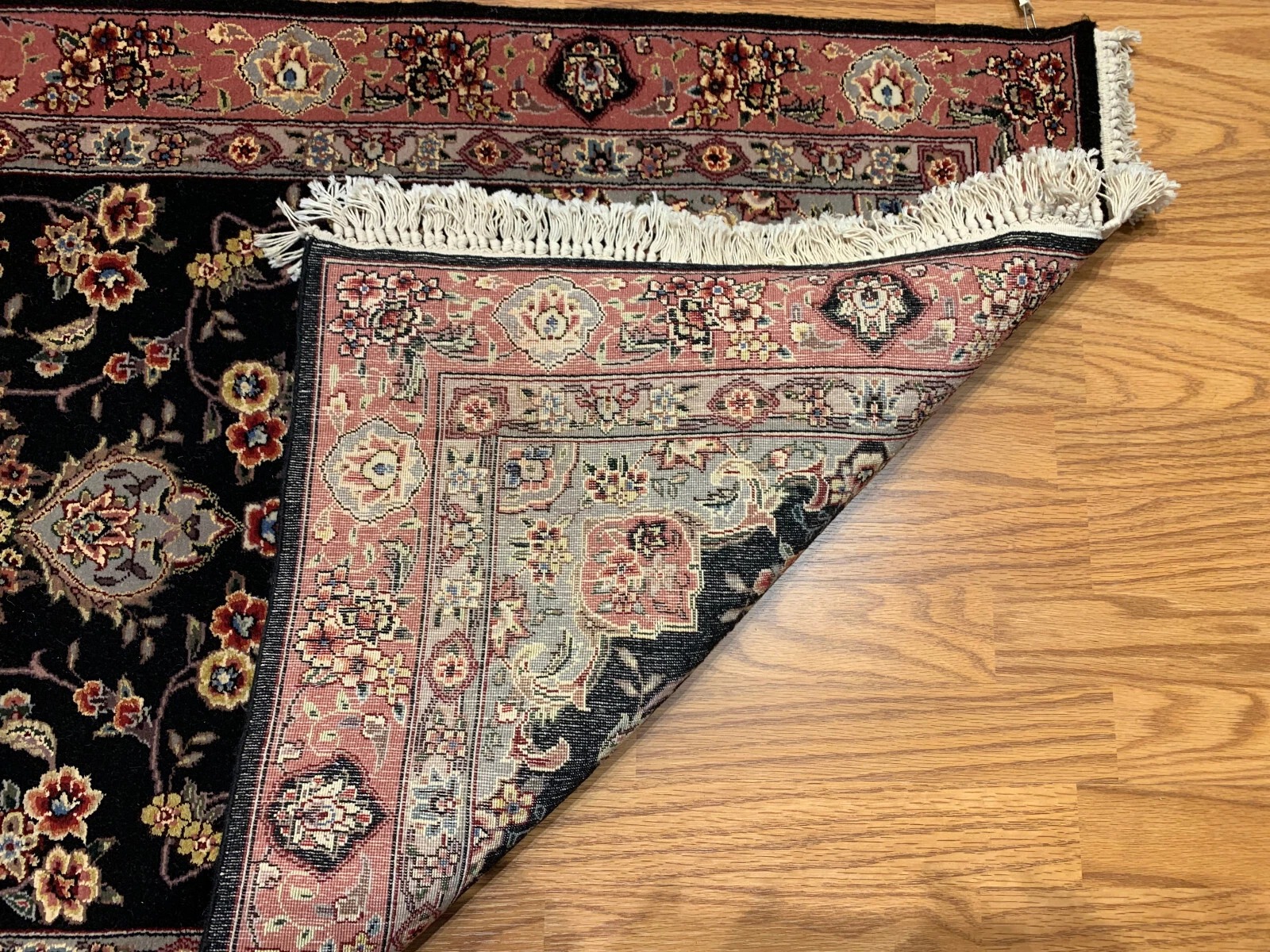 2.6 x 9 Very Fine Floral with Medalian Wool and Silk Runner