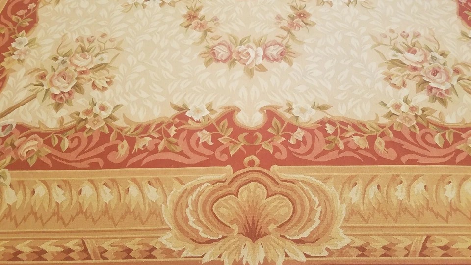 9 x 12 Hand woven French Aubusson Tapestry 100% wool Area rug