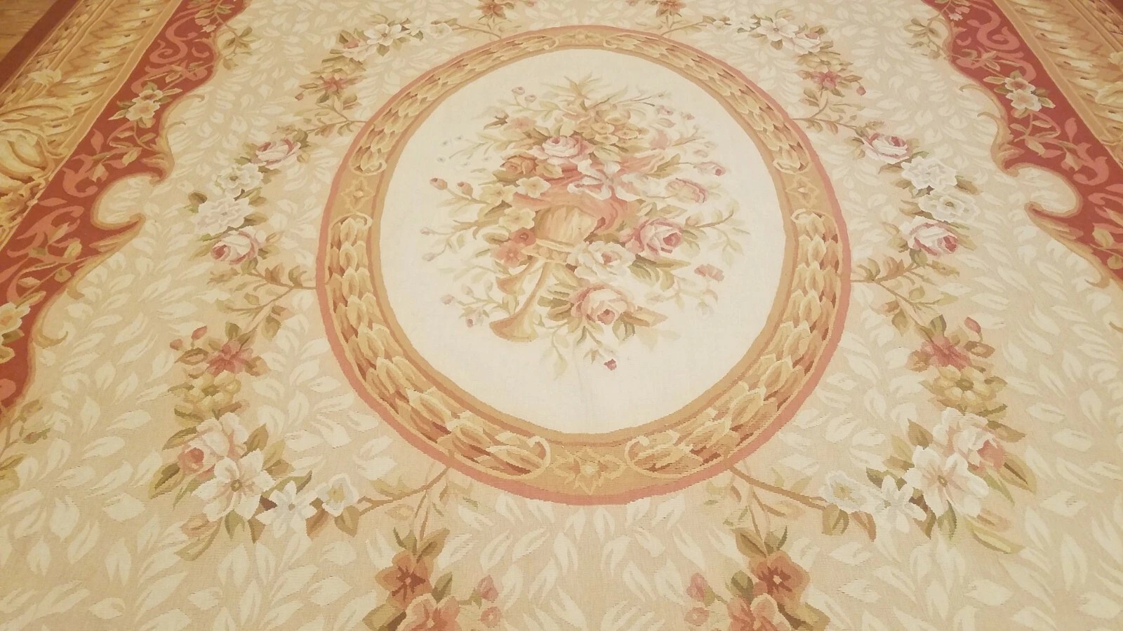 9 x 12 Hand woven French Aubusson Tapestry 100% wool Area rug
