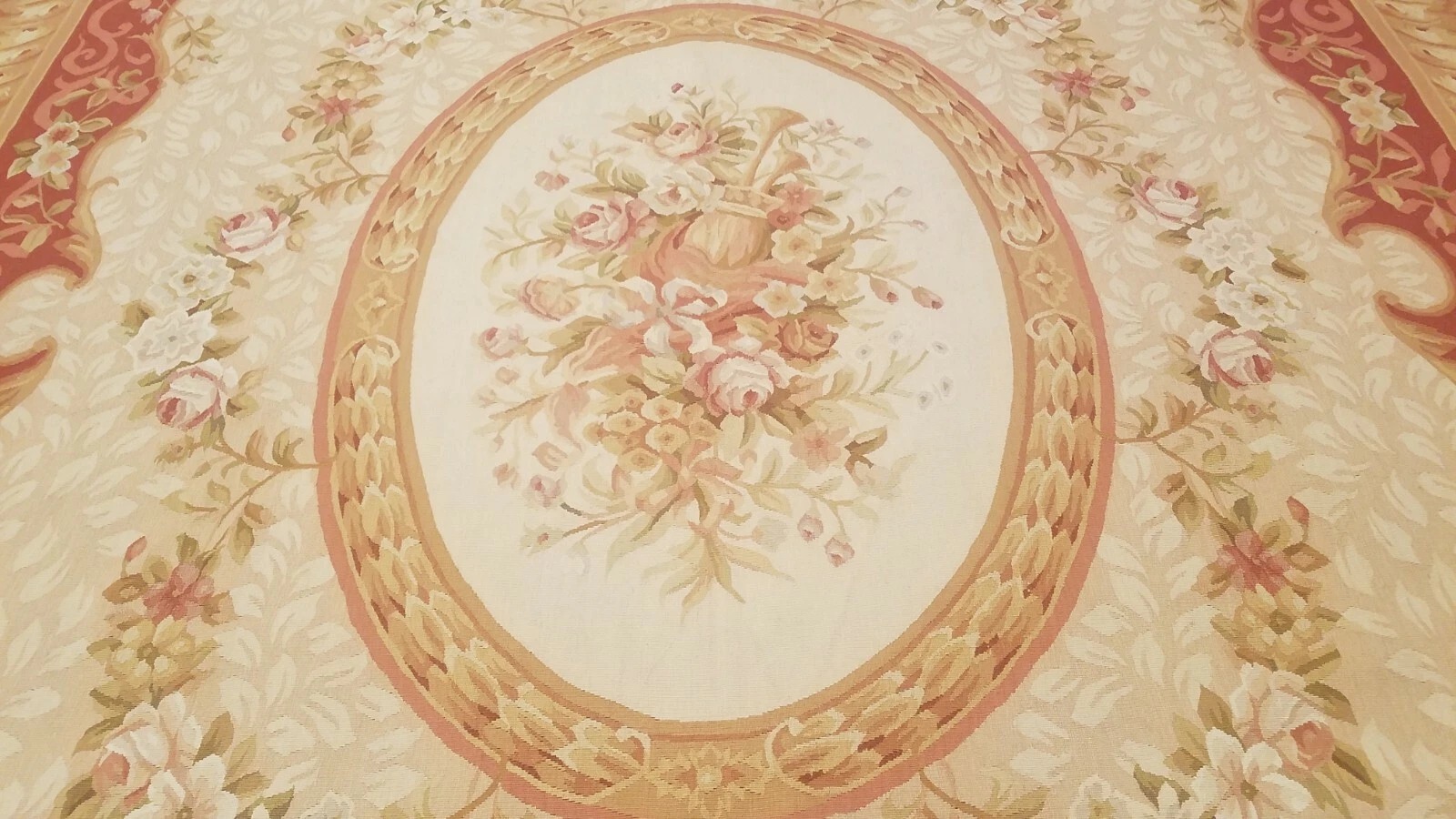 9 x 12 Hand woven French Aubusson Tapestry 100% wool Area rug