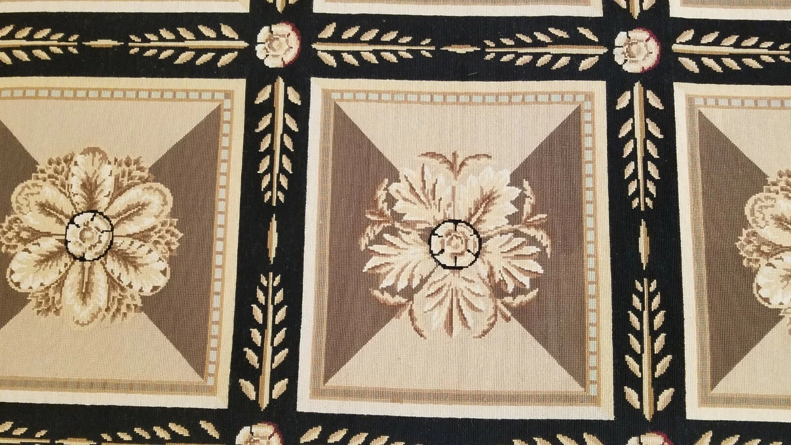 6 x 9 Hand woven French Aubusson Needle point 100% wool Area rug
