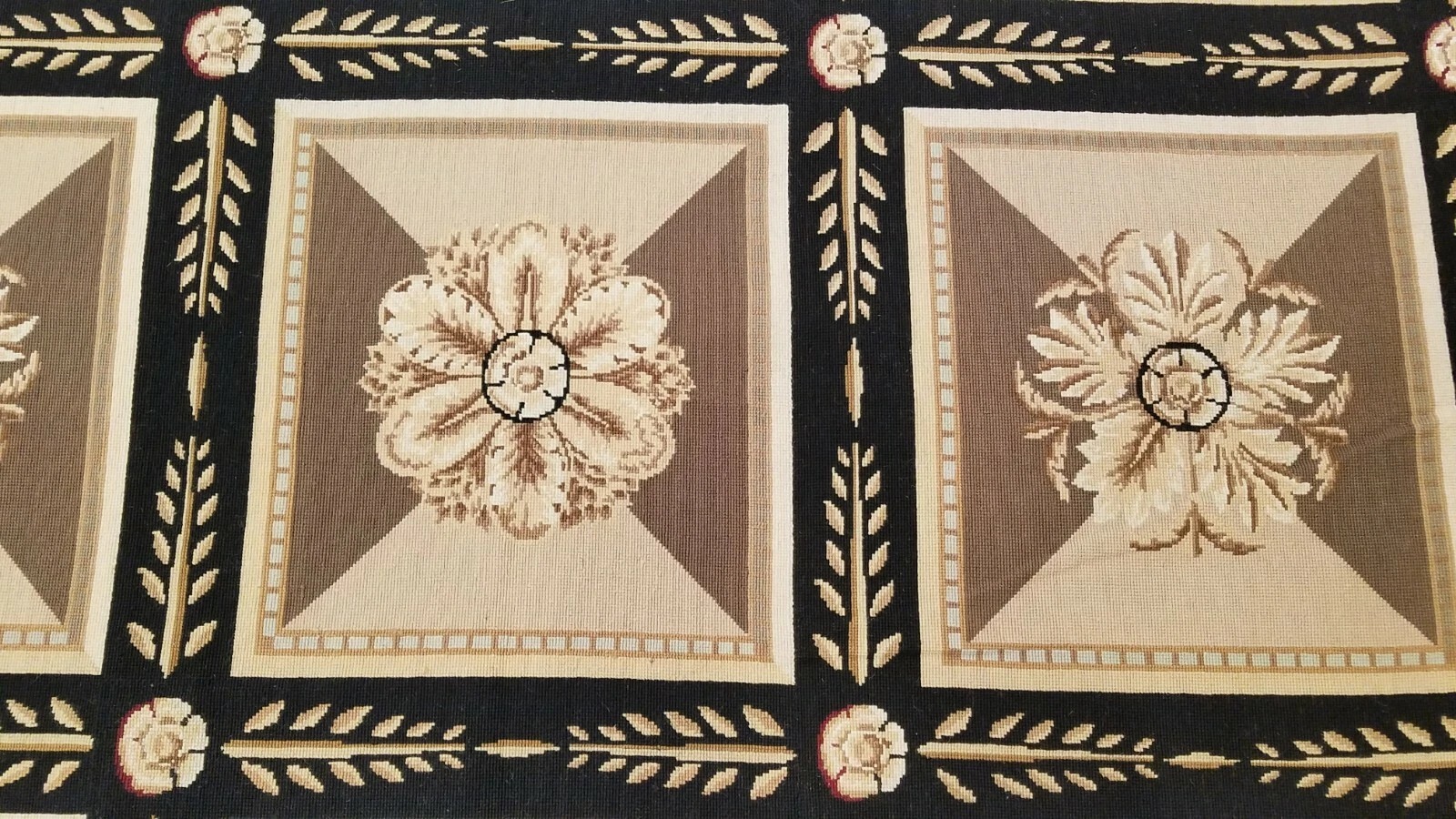 6 x 9 Hand woven French Aubusson Needle point 100% wool Area rug