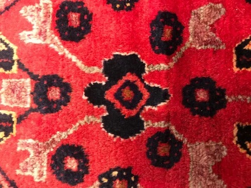 4.5 x 6.9 Persian Tribal Geometric Black 100% Wool Vegetable Dye Rug