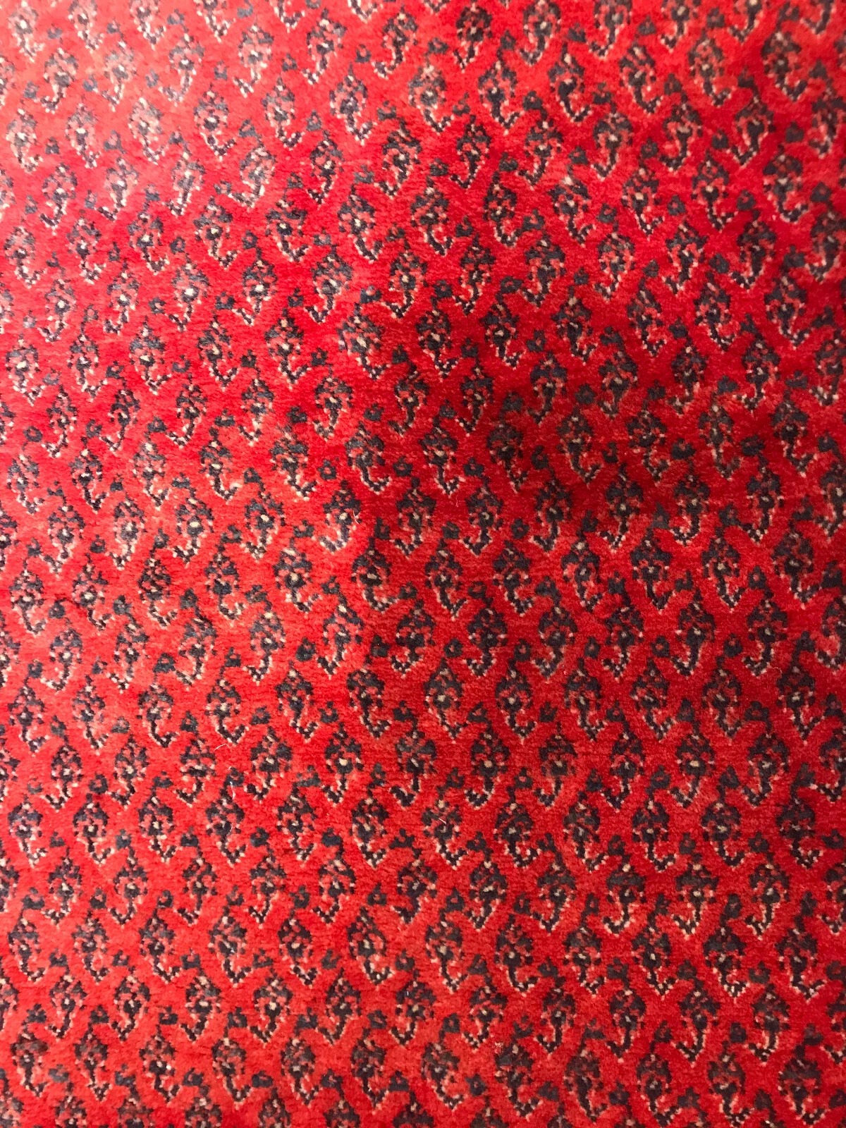 4.3 x 6.8 Vintage Tribal Geometric Red 100% Wool Vegetable Dye Rug