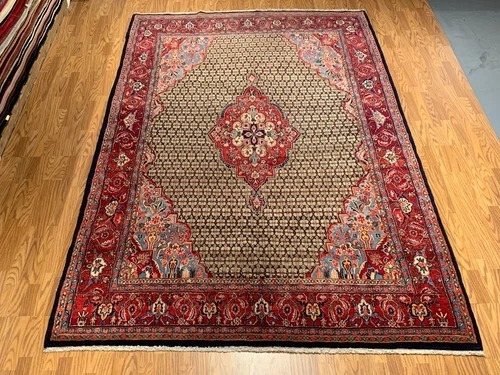 7 x 11 Vintage Hand Knotted 100% Wool Vegetable Dye Area Rug