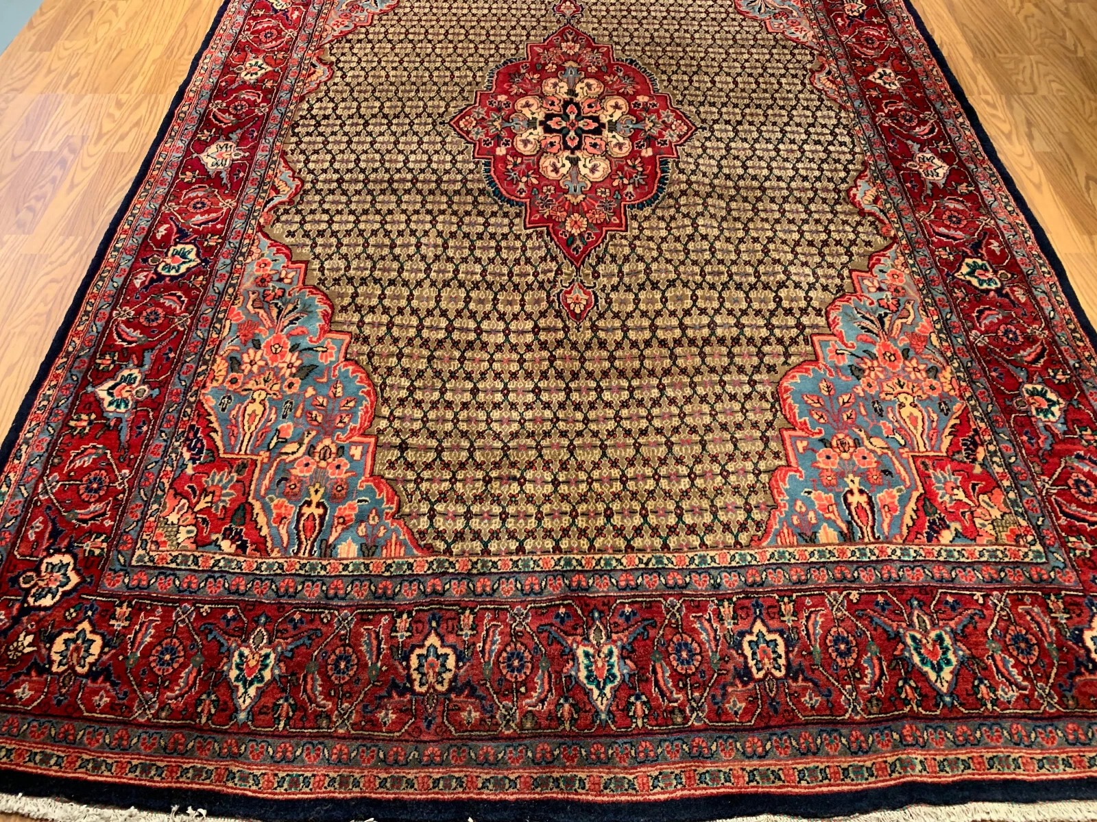 7 x 11 Vintage Hand Knotted 100% Wool Vegetable Dye Area Rug