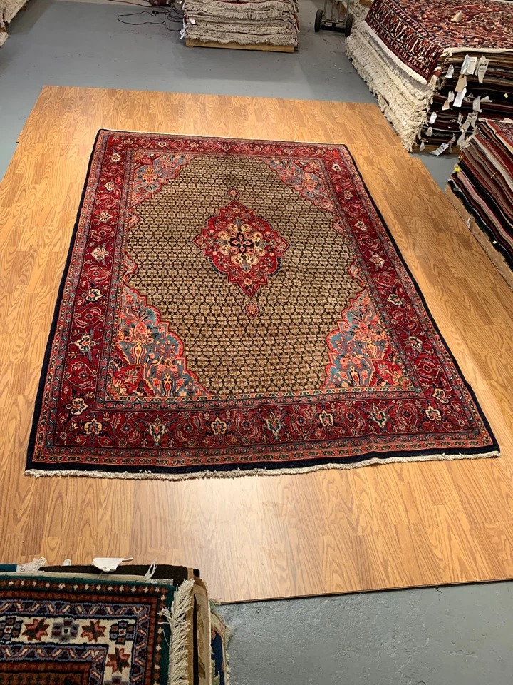 7 x 11 Vintage Hand Knotted 100% Wool Vegetable Dye Area Rug
