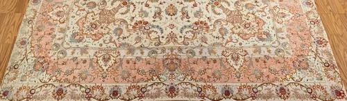 9x 12 Hand Knotted Wool & Silk Area Rug