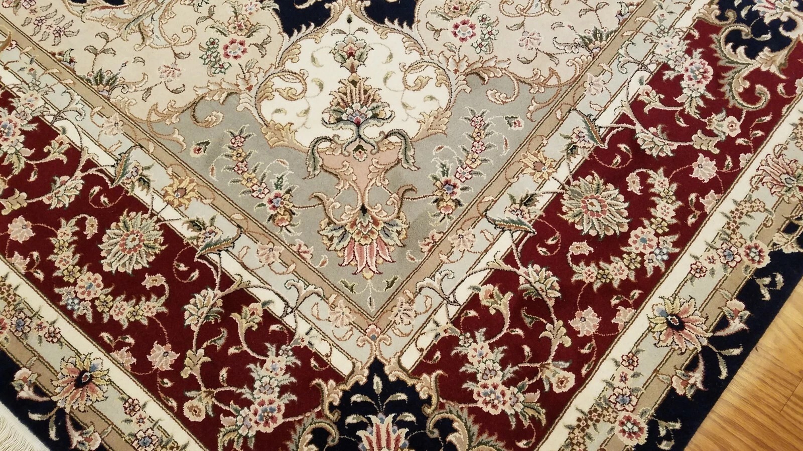 9' x 12' Hand Knotted 280 KPSI Masterpiece Wool & Silk Oriental Area Rug
