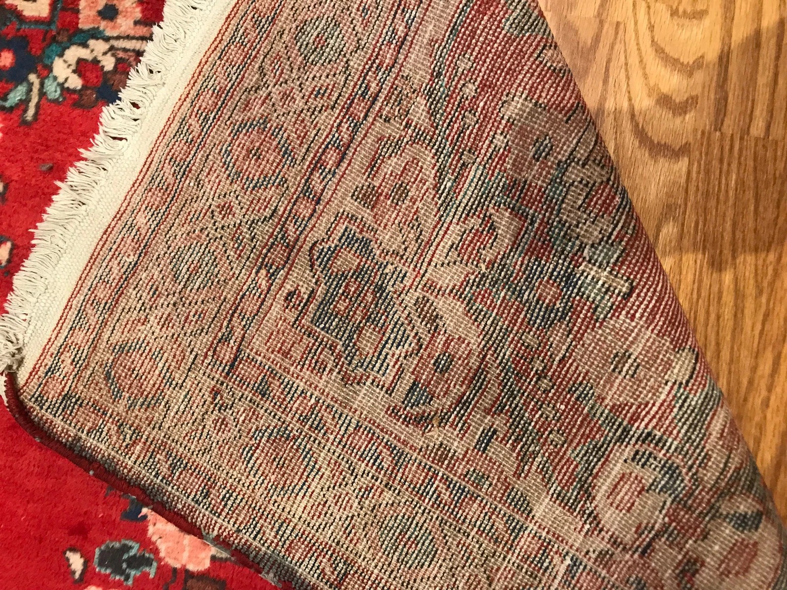 4.1 x 6.6 Vintage Tribal Medallion Red 100% Wool Vegetable Dye Rug