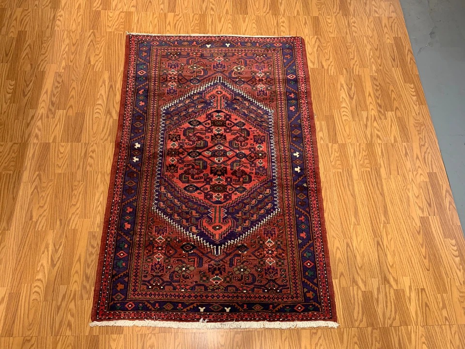 4.7 X 7 ft Vintage Tribal Antique Re Hand Knotted 100% Wool Vegetable Dye Rug