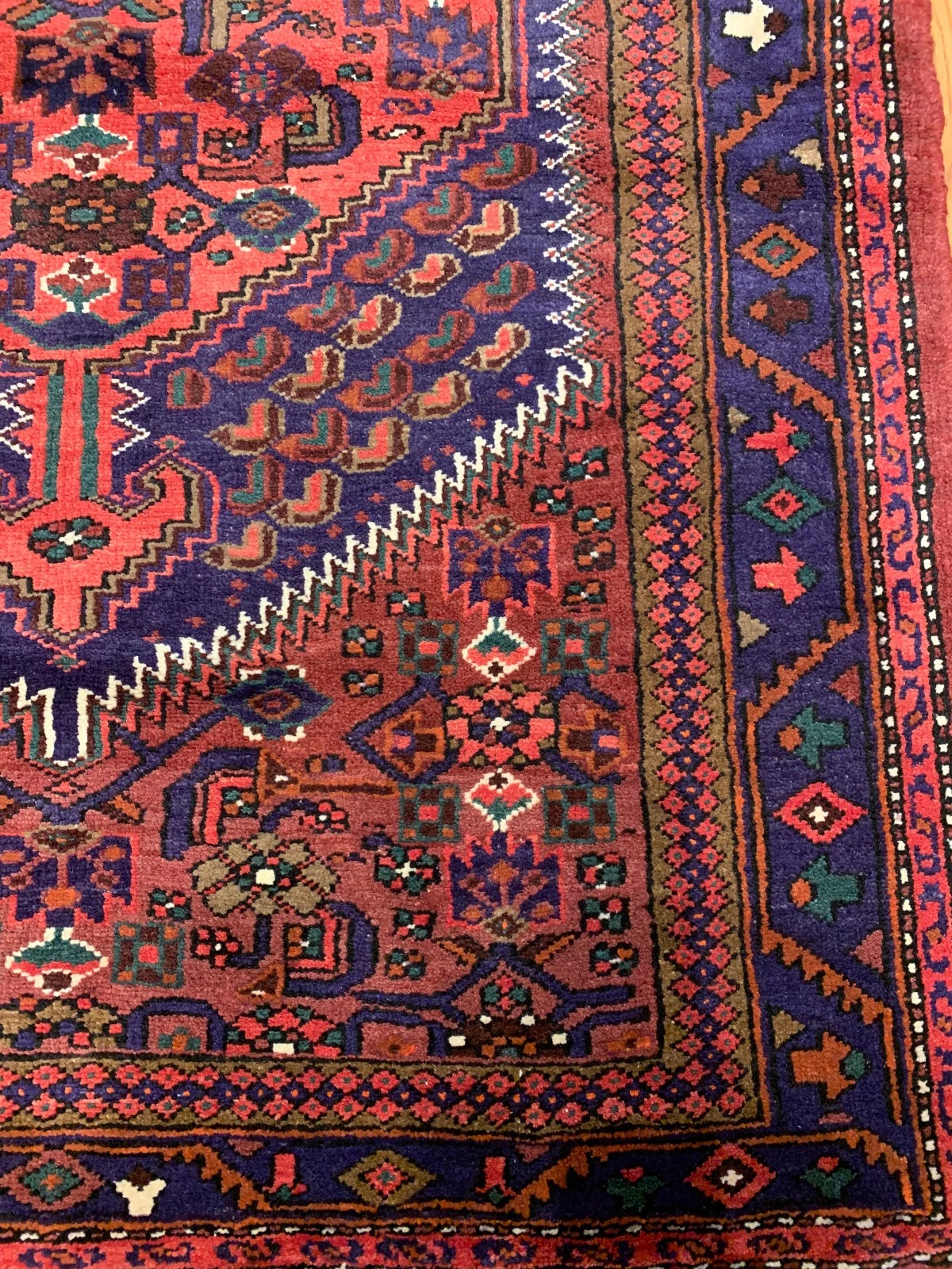 4.7 X 7 ft Vintage Tribal Antique Re Hand Knotted 100% Wool Vegetable Dye Rug