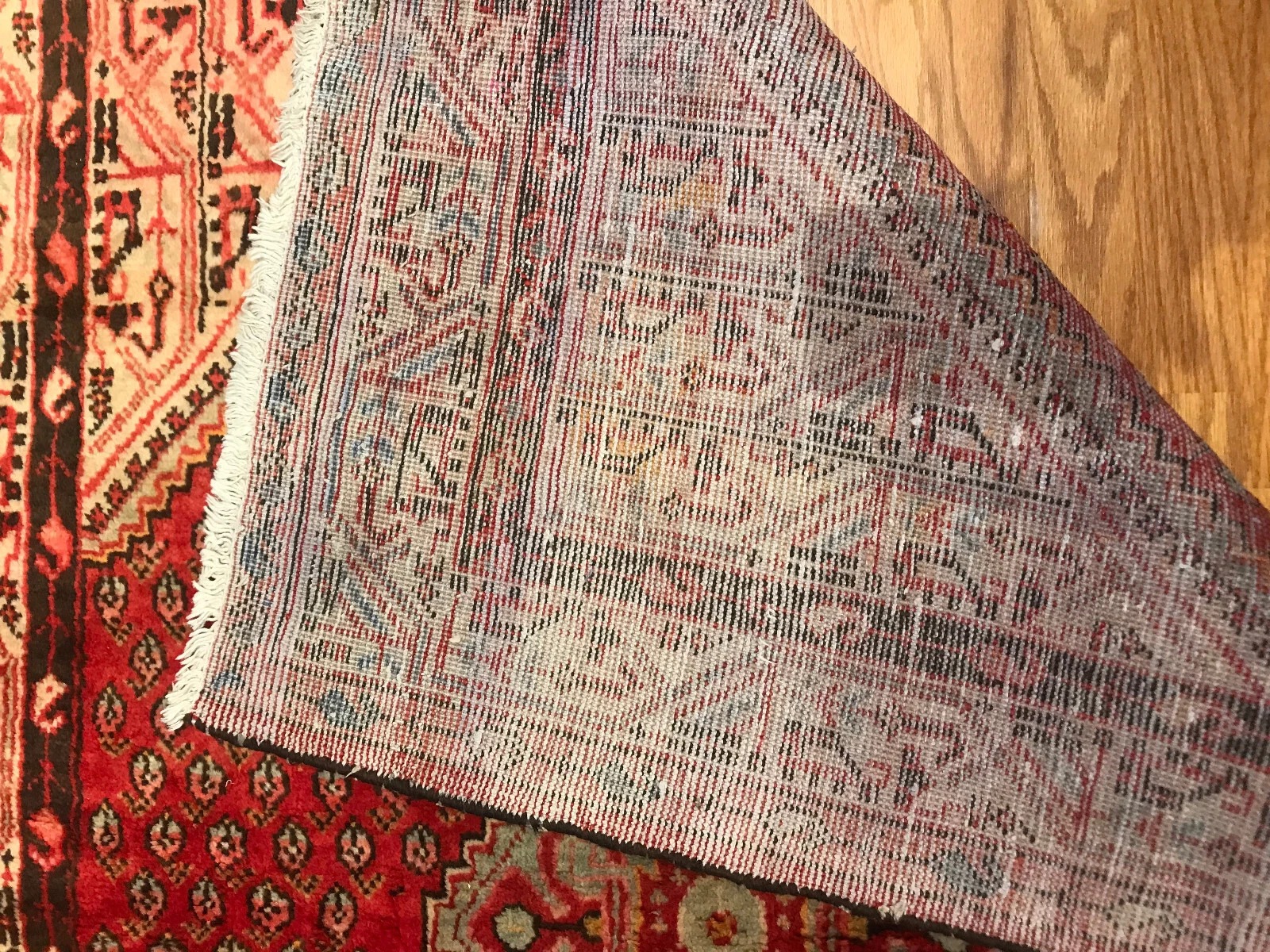 4.4 x6.8 Vintage Tribal 100% Wool Hand Knotted Vegetable Dye Area Rug