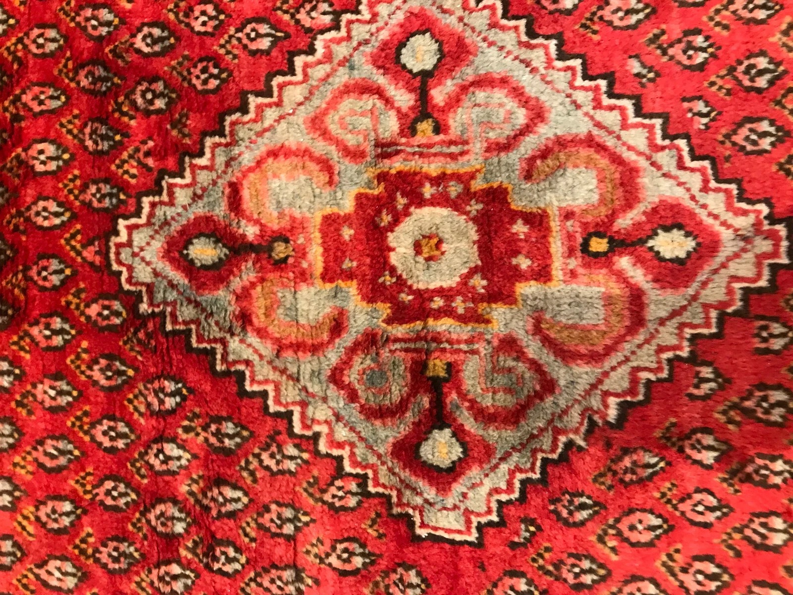 4.4 x6.8 Vintage Tribal 100% Wool Hand Knotted Vegetable Dye Area Rug