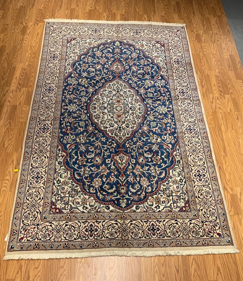 6.6 x 9.9 Vintage Hand Knotted 100% Wool Vegetable Dye Area Rug