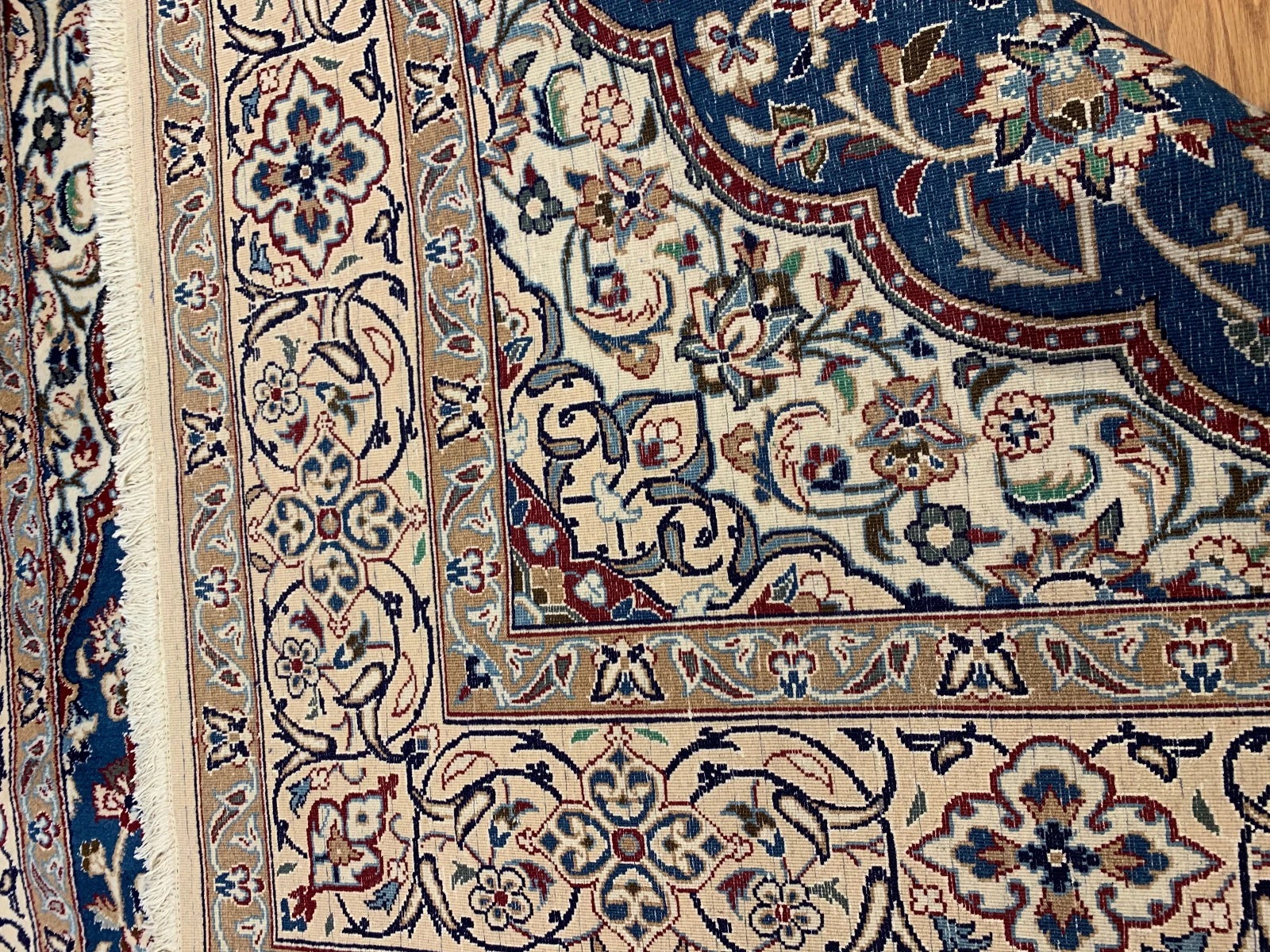 6.6 x 9.9 Vintage Hand Knotted 100% Wool Vegetable Dye Area Rug