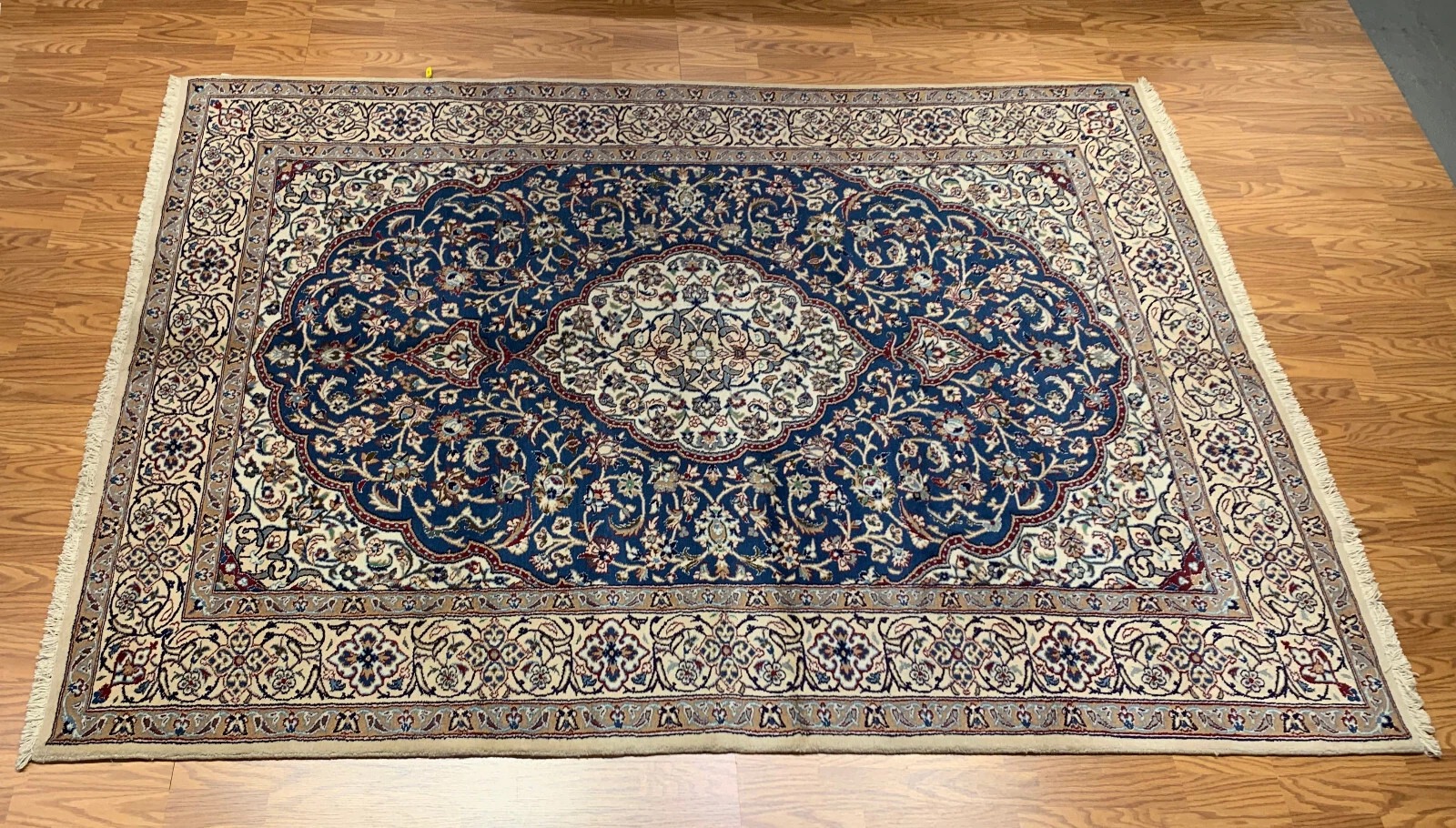6.6 x 9.9 Vintage Hand Knotted 100% Wool Vegetable Dye Area Rug