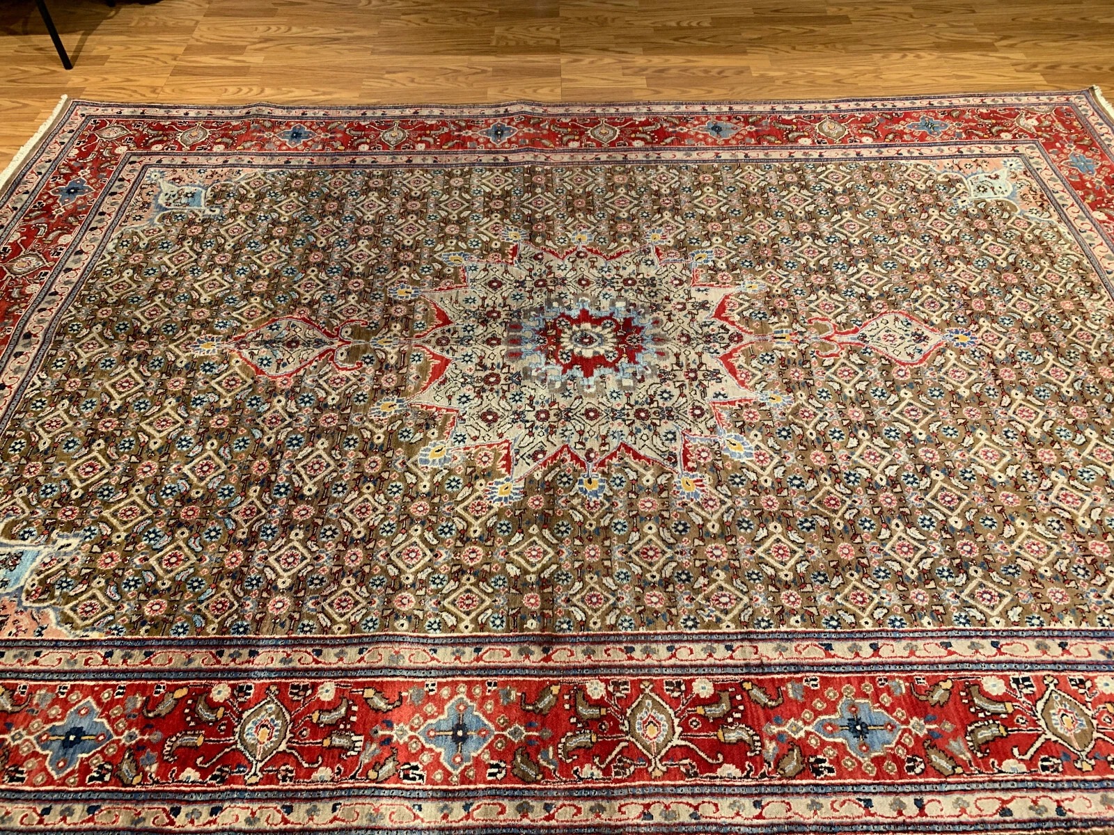 7 x 10 Vintage Hand Knotted 100% Wool Vegetable Dye Area Rug