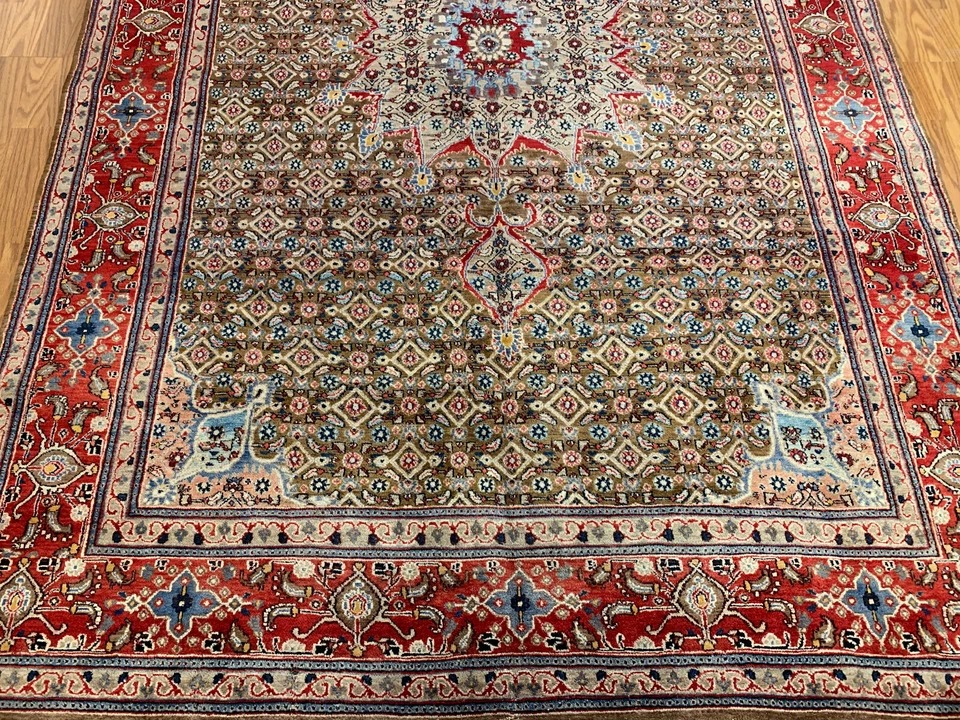 7 x 10 Vintage Hand Knotted 100% Wool Vegetable Dye Area Rug