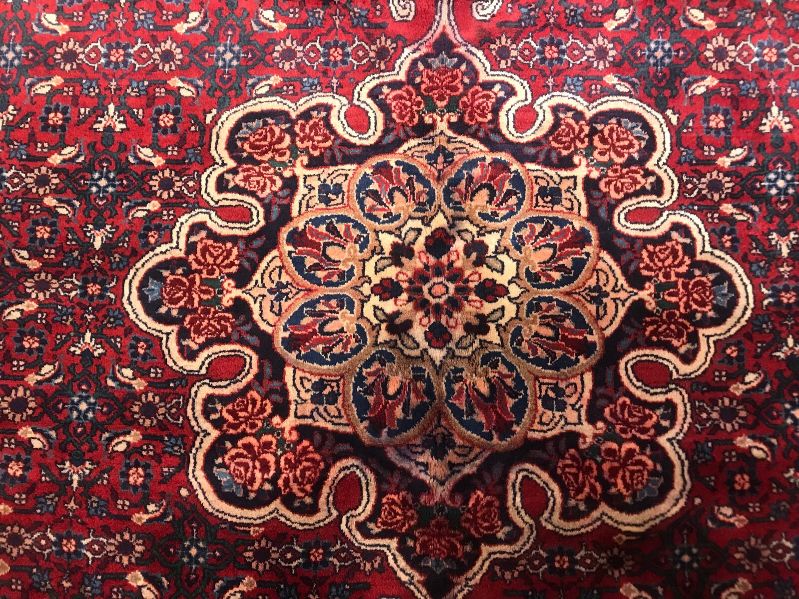 7.5 x 11 Vintage 100% Wool Hand Knotted Area Rug