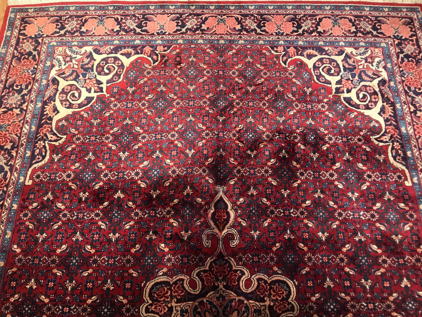 7.5 x 11 Vintage 100% Wool Hand Knotted Area Rug