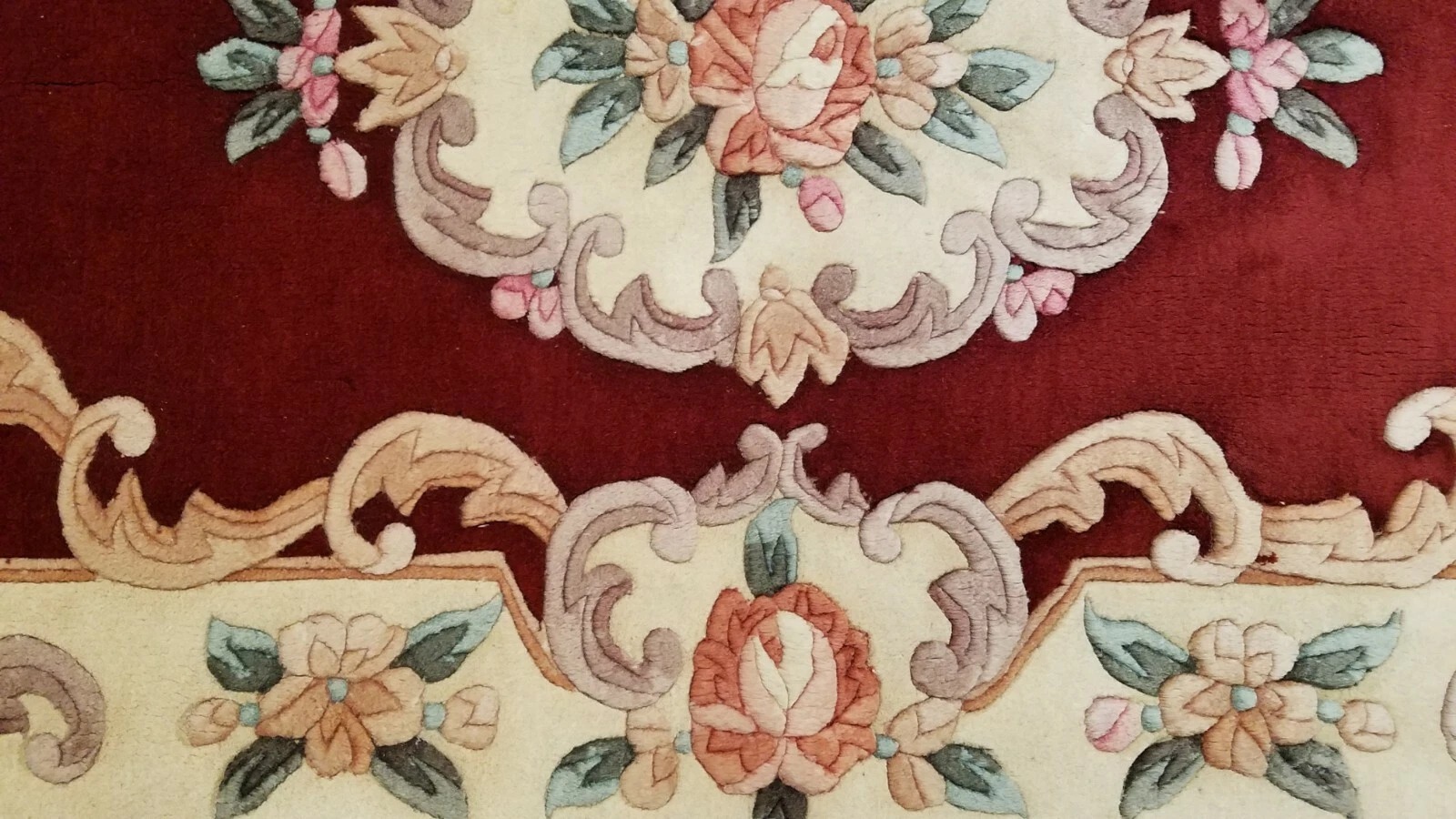 3 x 5 Rusty Red Hand Woven French Aubusson 90L Wool