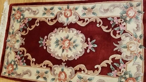 3 x 5 Rusty Red Hand Woven French Aubusson 90L Wool
