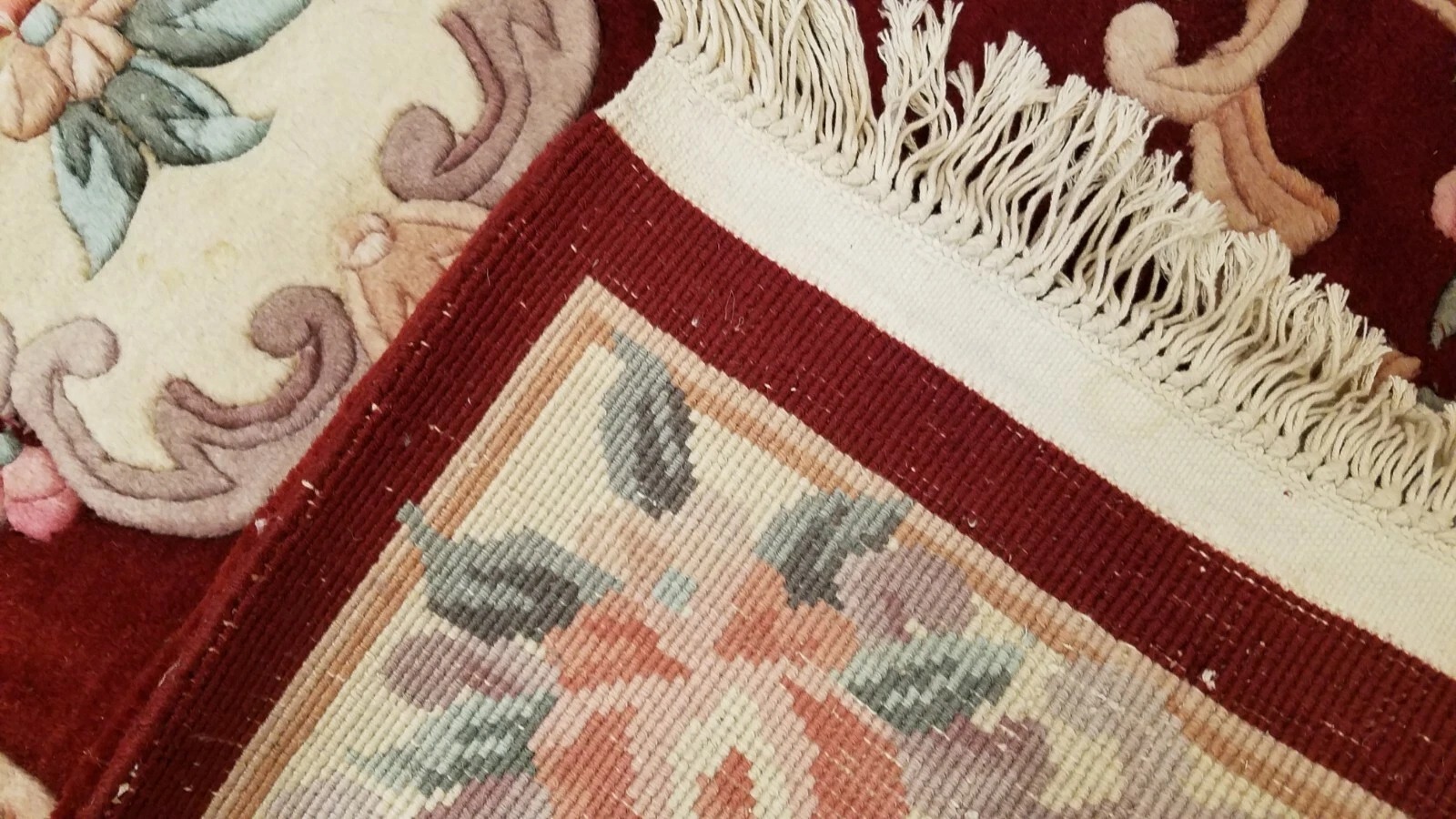 3 x 5 Rusty Red Hand Woven French Aubusson 90L Wool