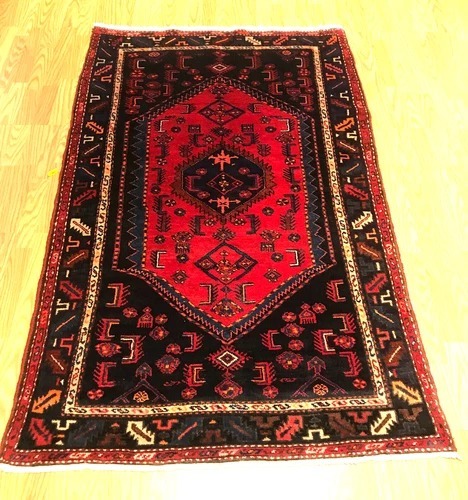 4 x 6.4 Vintage Tribal 100% Wool Hand Knotted Vegetable Dye Area Rug