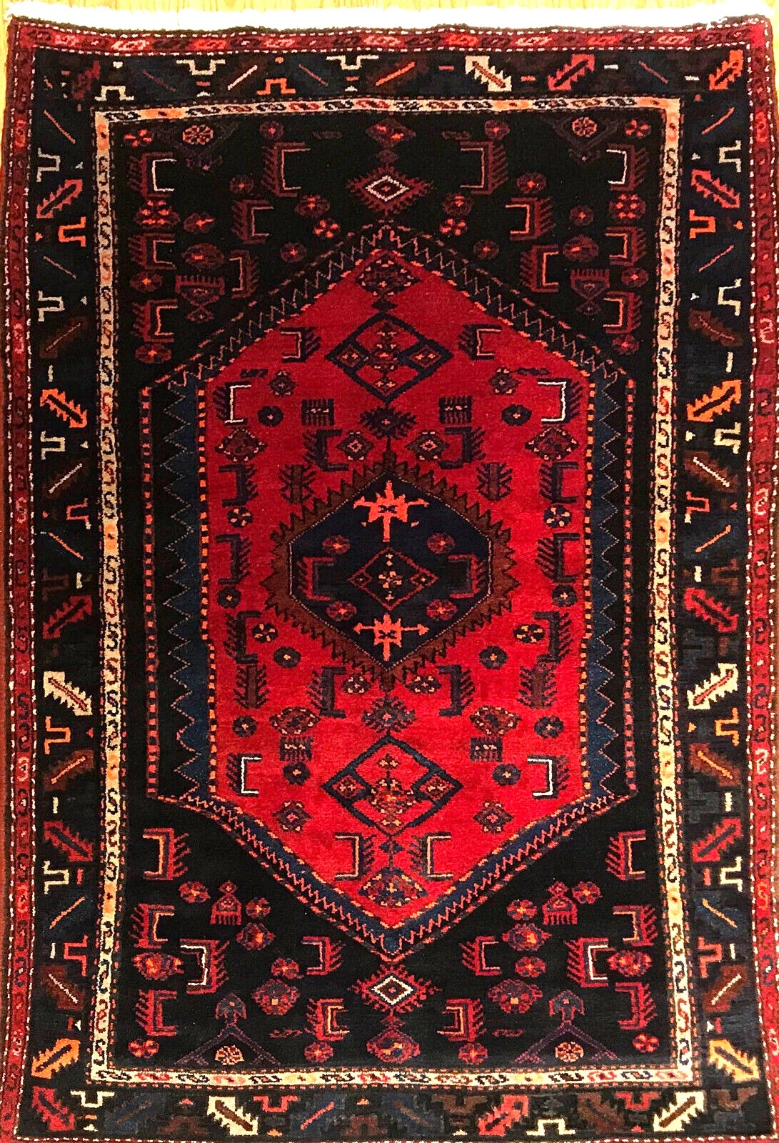 4 x 6.4 Vintage Tribal 100% Wool Hand Knotted Vegetable Dye Area Rug EB234999965798 Montaage